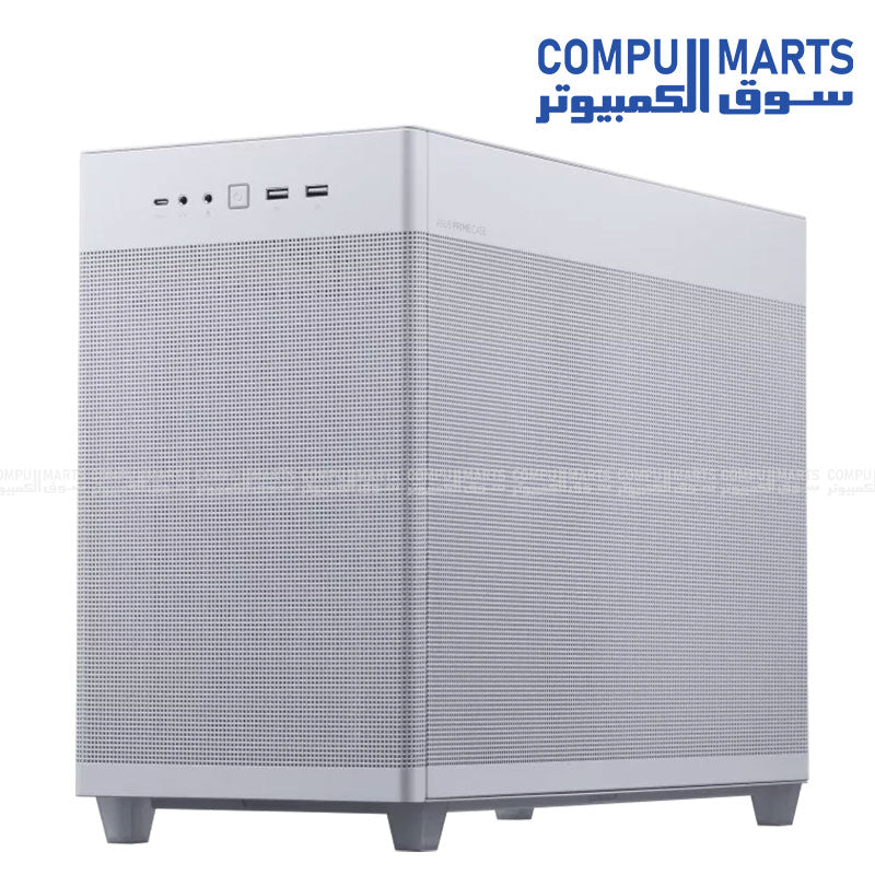 ASUS Prime AP201 Tempered Glass MicroATX PC Case – Small Tower with High Airflow & USB-C - Image 3