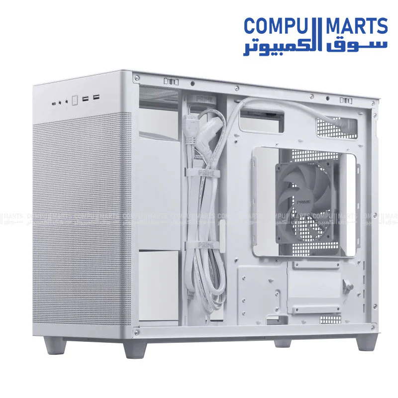 ASUS Prime AP201 Tempered Glass MicroATX PC Case – Small Tower with High Airflow & USB-C - Image 7