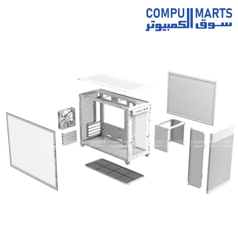 ASUS Prime AP201 Tempered Glass MicroATX PC Case – Small Tower with High Airflow & USB-C - Image 9
