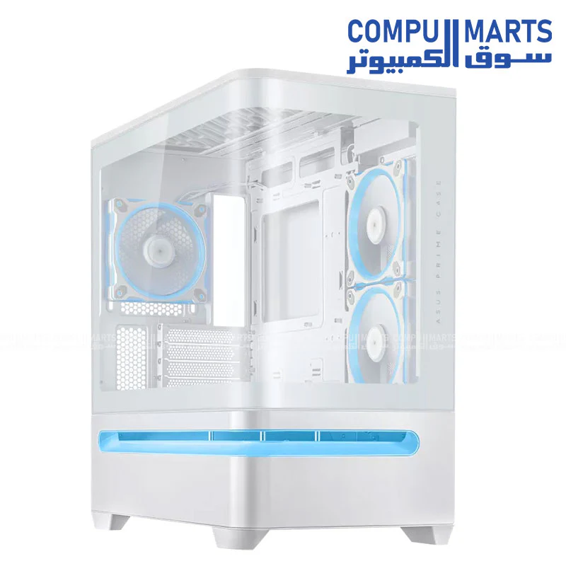 ASUS Prime AP202 ARGB mATX Case – Curved Glass, 420mm GPU Support, Optimized Airflow - Image 2
