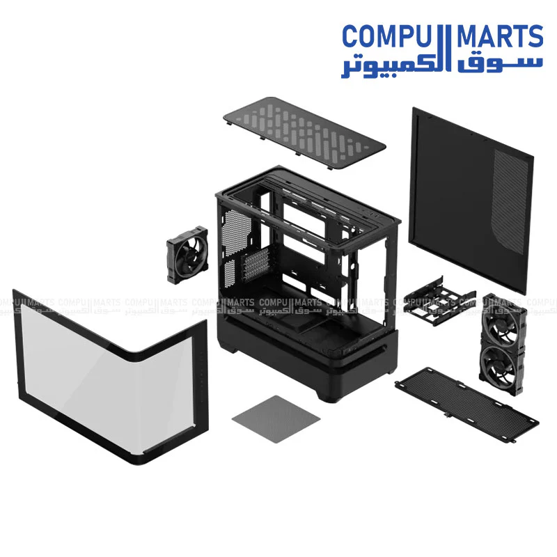 ASUS Prime AP202 ARGB mATX Case – Curved Glass, 420mm GPU Support, Optimized Airflow - Image 7