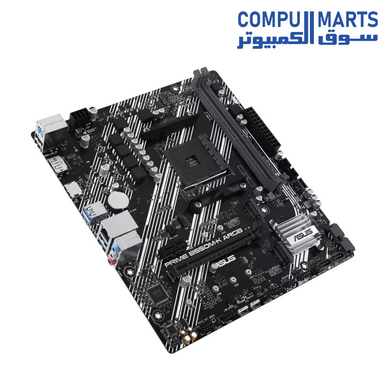 ASUS PRIME B550M-K ARGB AMD B550 Socket AM4 micro ATX Motherboard - Image 5