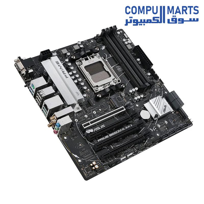ASUS Prime B650M-A II AMD B650 Micro-ATX motherboard with DDR5, PCIe 5.0 M.2, 2.5Gb Ethernet, DisplayPort, HDMI, VGA, rear USB 3.2 Gen 2, front USB 3.2 Gen 1 Type-C, BIOS FlashBack, Arua Sync - Image 4