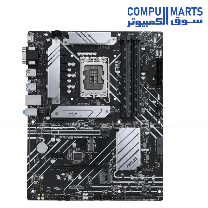 ASUS PRIME B660-PLUS D4 ATX Motherboard – LGA 1700, PCIe 4.0, Triple M.2, 2.5Gb LAN, Aura Sync - Image 2