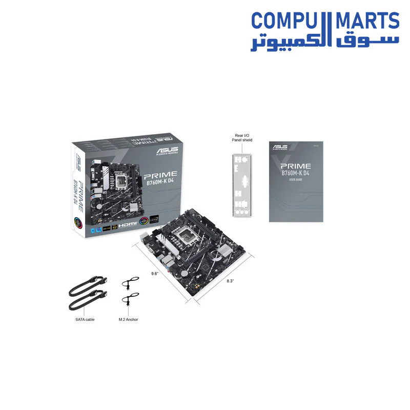 ASUS PRIME B760M-K D4 , Intel 13th 12th Series, LGA 1700/DDR4/PCIe 4.0/2xM.2 - mATX Gaming MotherBoard - Image 5