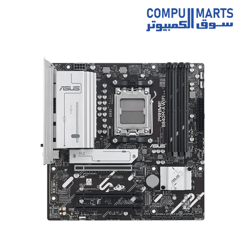 ASUS PRIME B840M-A WiFi  Motherboard, AM5 socket, AMD Micro-ATX, DDR5 - Image 2