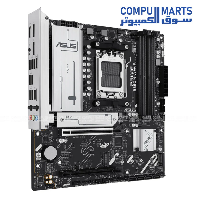 ASUS PRIME B850M-A WIFI mATX Motherboard – AMD Socket AM5 – DDR5 – PCIe 5.0 – Wi-Fi 6E - Image 2