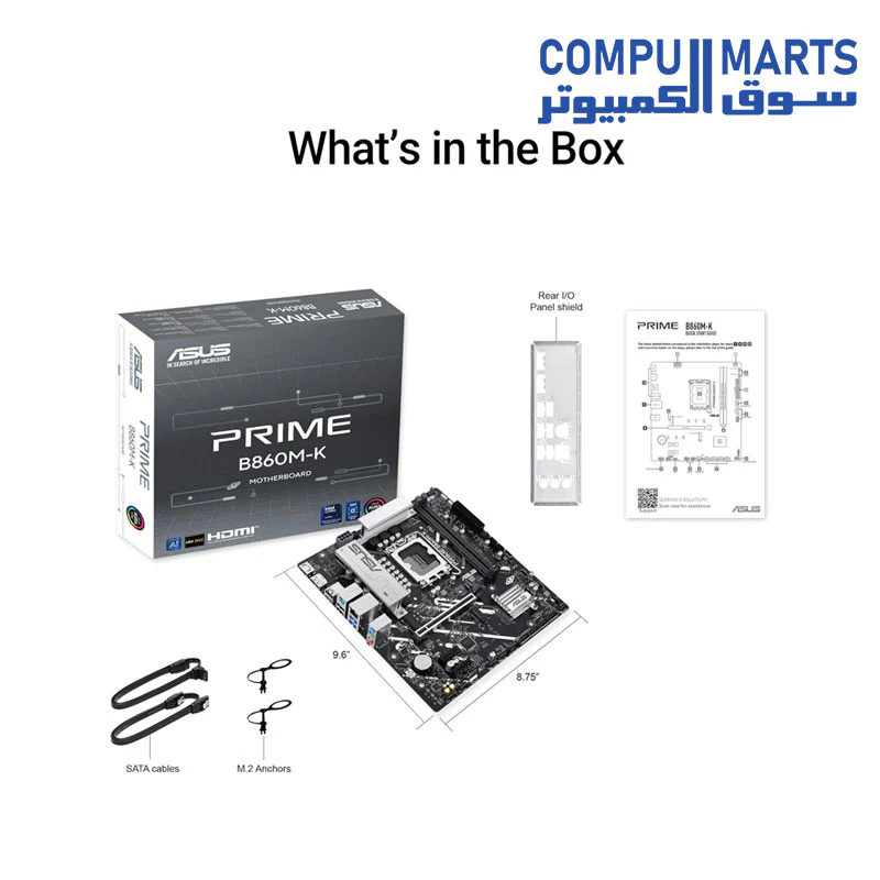 ASUS Prime B860M-K Motherboard Socket Intel LGA 1851 (Intel B860, mATX, DDR5 Memory, PCIe 5.0, 1x PCIe 4.0 M.2, Aura Sync) - Image 4