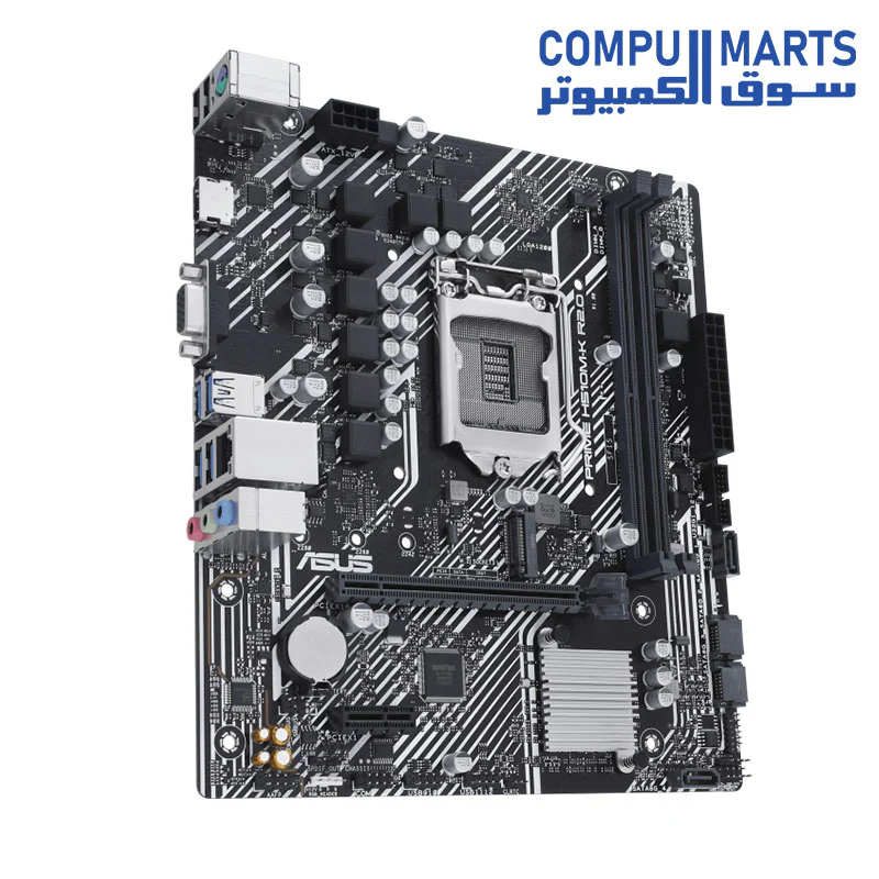 ASUS PRIME H510M-K R2.0 Motherboard – Intel LGA1200 – Micro-ATX – DDR4 – PCIe 4.0 – M.2 – HDMI / VGA – USB 3.2 – For Intel 10th / 11th Gen - Image 2