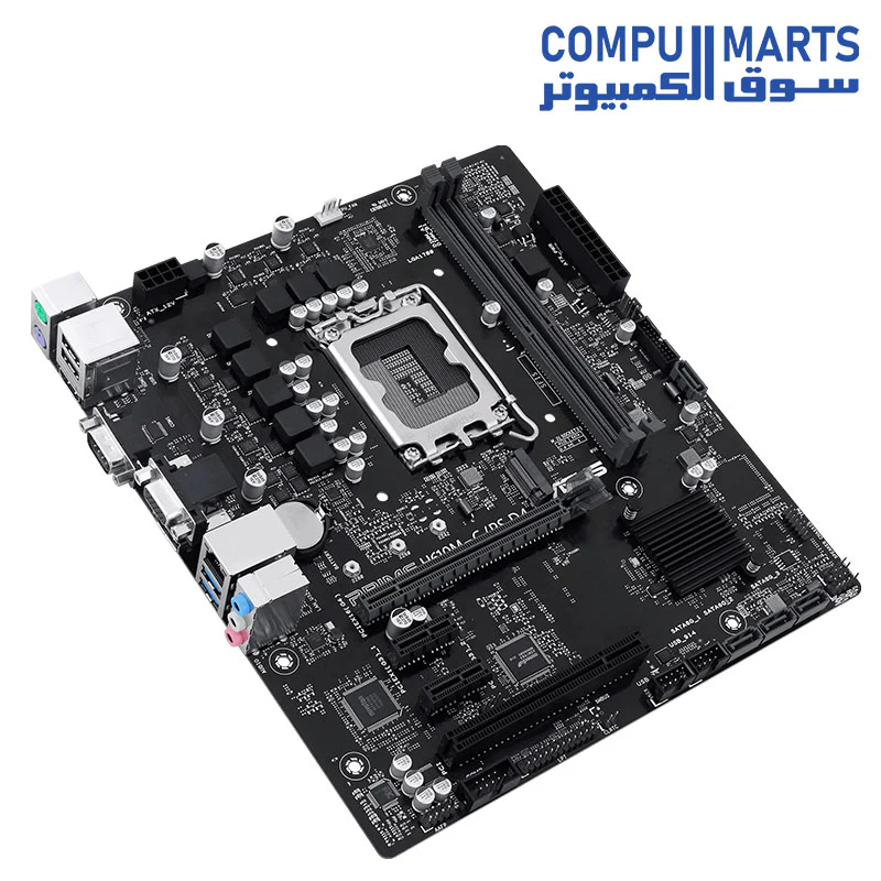 ASUS PRIME H610M-C/PS chrome-extension://difoiogjjojoaoomphldepapgpbgkhkb/assets/logo-O35E636P.pngD4 (LGA 1700) mATX motherboard with PCIe 4.0, M.2 slot, Intel 1Gb Ethernet , DP, HDMI, D-Sub, USB 3.2 Gen1 Type-A, SATA 6Gbps, COM header - Image 4