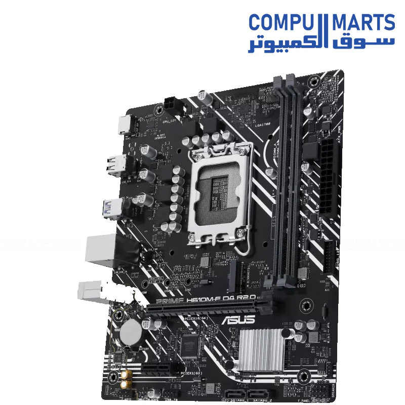 ASUS PRIME H610M-F D4 R2.0, Intel H610 LGA 1700 micro-ATX ,PCIe 4.0, M.2, DDR4, 1Gb, HDMI, 5Gbps ,motherboard - Image 2