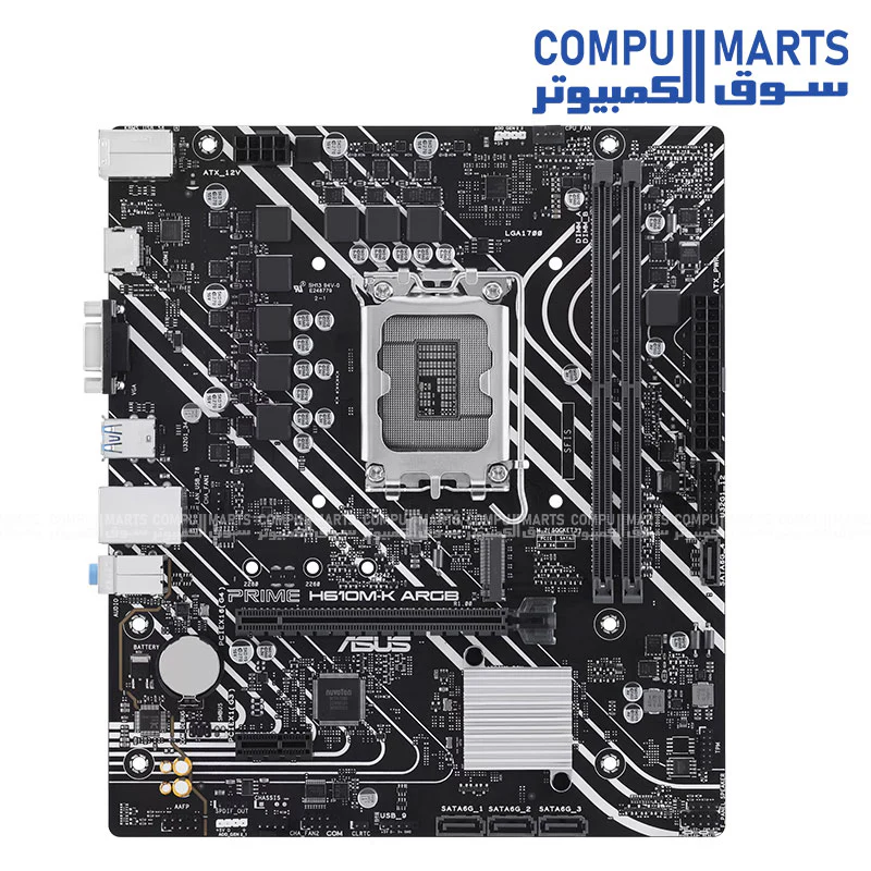 ASUS PRIME H610M-K ARGB Motherboard – DDR5 – PCIe 4.0 – RGB - Image 2