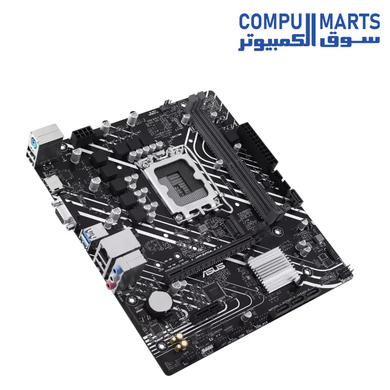 ASUS PRIME H610M-K Intel (LGA 1700) micro-ATX motherboard, DDR5, PCIe 4.0, M.2 slot, Realtek 1 Gb Ethernet, HDMI, VGA, USB 3.2 Gen 1, SATA 6 Gbps, COM header, RGB header - Image 3