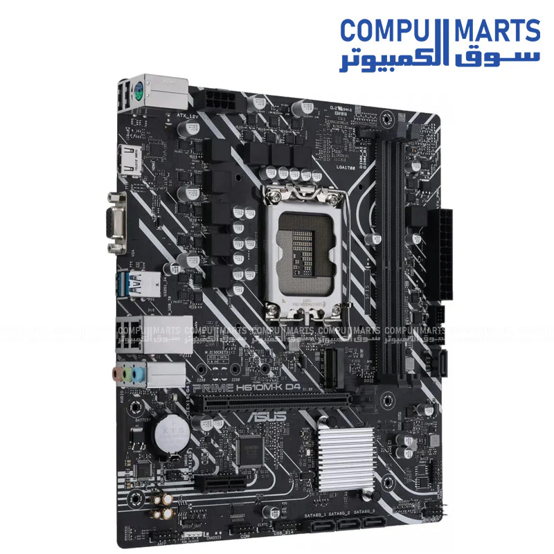 ASUS Prime H610M-R D4-SI – Intel H610 Micro-ATX Motherboard (LGA 1700) - Image 2