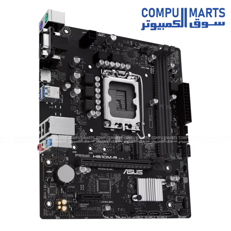 ASUS PRIME H610M-R Motherboard – LGA1700 – DDR5 – PCIe 4.0 – HDMI DP VGA - Image 2