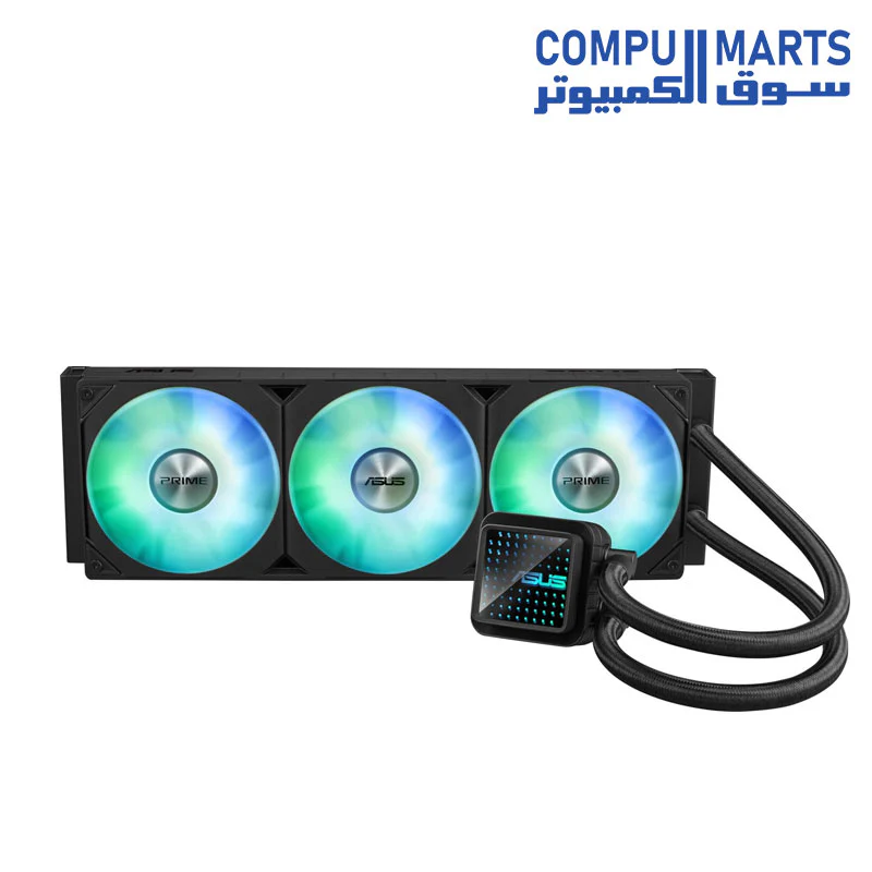 ASUS Prime LC 360 aRGB CPU Liquid Cooler, 360mm Radiator, PRIME LC 36025 Integrated Fan, 2200 RPM Fan Speed, 75.7 CFM Airflow, 400mm Sleeved Rubber Tube, Black | 90RC0101-B0EAY0 - Image 3