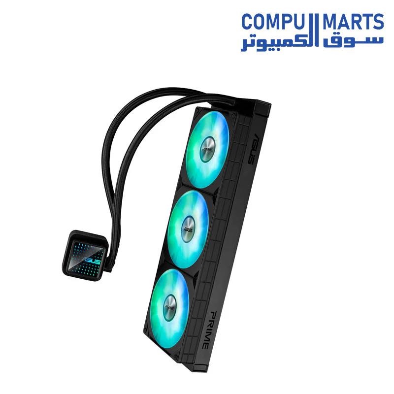 ASUS Prime LC 360 aRGB CPU Liquid Cooler, 360mm Radiator, PRIME LC 36025 Integrated Fan, 2200 RPM Fan Speed, 75.7 CFM Airflow, 400mm Sleeved Rubber Tube, Black | 90RC0101-B0EAY0 - Image 8