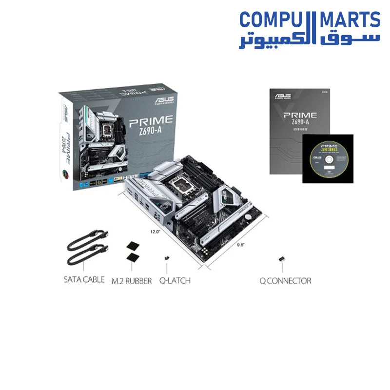 ASUS Prime Z690-A LGA 1700(Intel 12th) ATX Motherboard (16+1 DrMOS,PCIe 5.0,DDR5,4X M.2, Intel 2.5 Gb LAN,USB 3.2 Gen 2 Front Panel Type-C,Thunderbolt 4,Aura Sync RGB Lighting) - Image 2