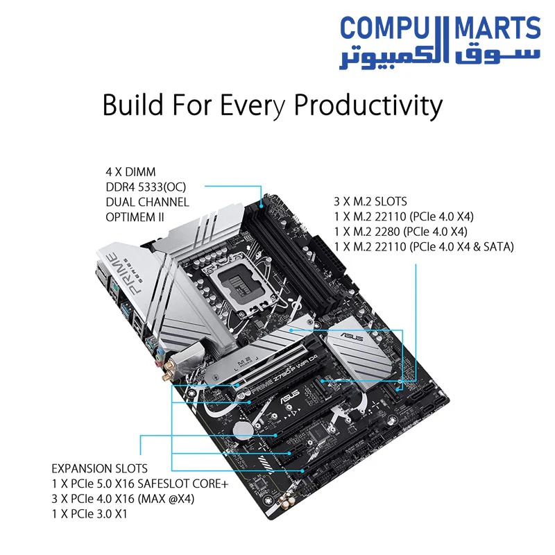 ASUS Prime Z790-P WiFi D4 LGA 1700(Intel 12th&13th Gen) ATX Motherboard - Image 4