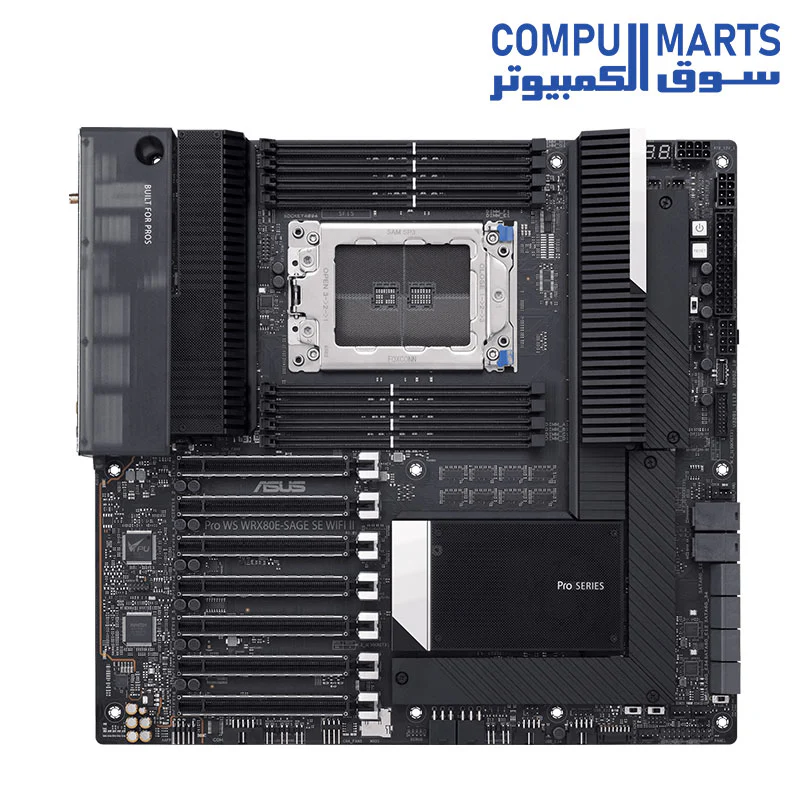 ASUS Pro WS WRX80E-SAGE SE WiFi II AMD WRX80 Ryzen Threadripper PRO Extended-ATX Workstation Motherboard - Image 2