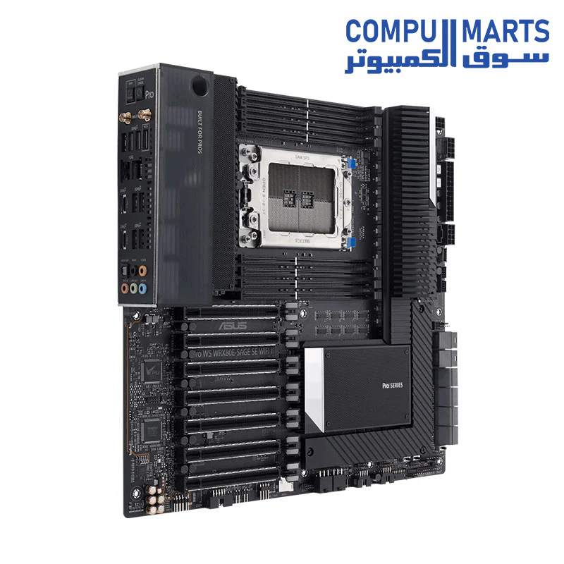 ASUS Pro WS WRX80E-SAGE SE WiFi II AMD WRX80 Ryzen Threadripper PRO Extended-ATX Workstation Motherboard - Image 4
