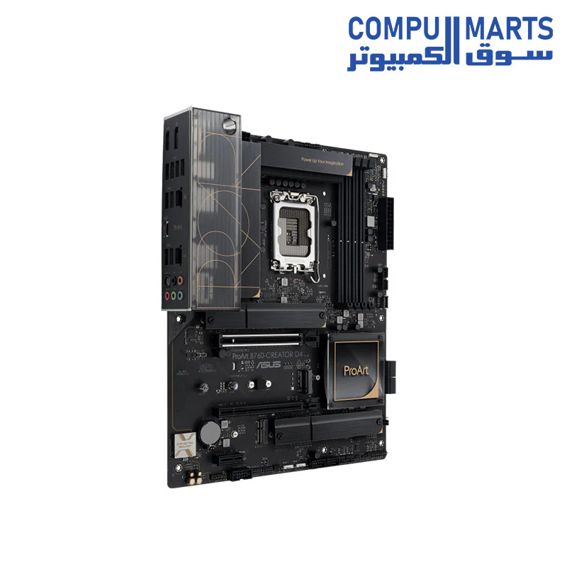 ASUS ProArt B760-CREATOR D4 Intel LGA 1700(13th and 12th Gen) ATX Content Creator Motherboard,DDR4,PCIe 5.0,3xM.2 Slots,2.5 Gb &1Gb LAN,Front USB 3.2 Gen 2x2 Type-C,Thunderbolt(USB4) Header - Image 3