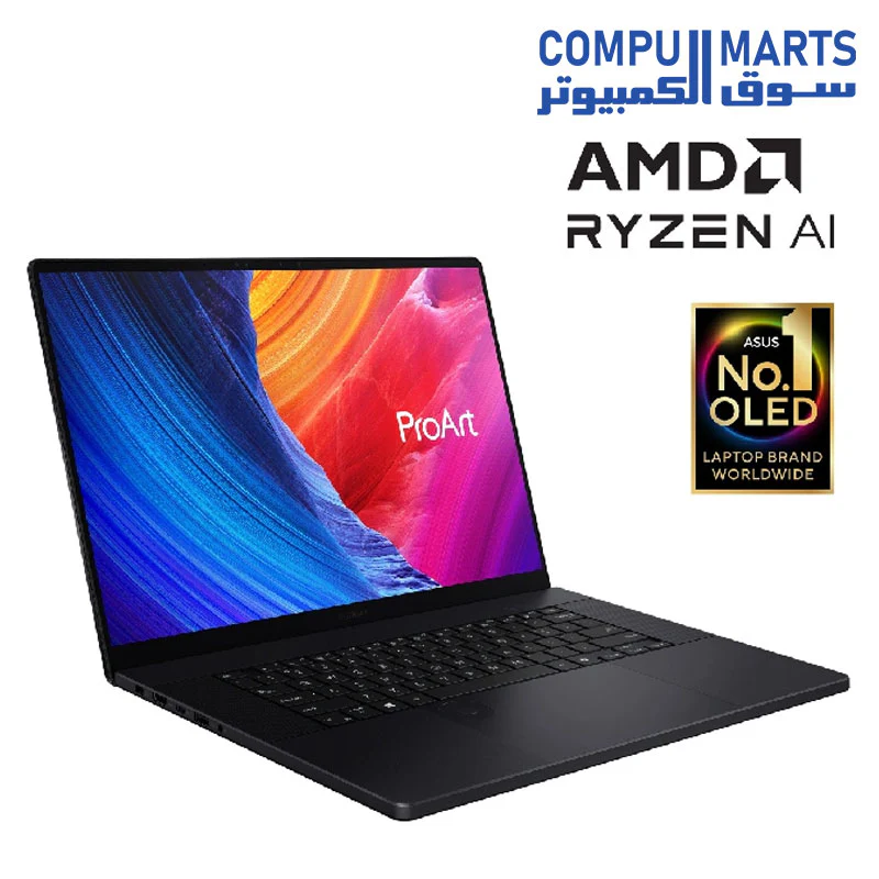Asus ProArt P16 H7606WI-ME058W Laptop AMD Ryzen AI 9 HX 370, 64GB RAM, 2TB SSD RTX 4070 8GB 16-inch 4K OLED Touch Win11 Nano Black - 90NB1421-M00830 - Image 2