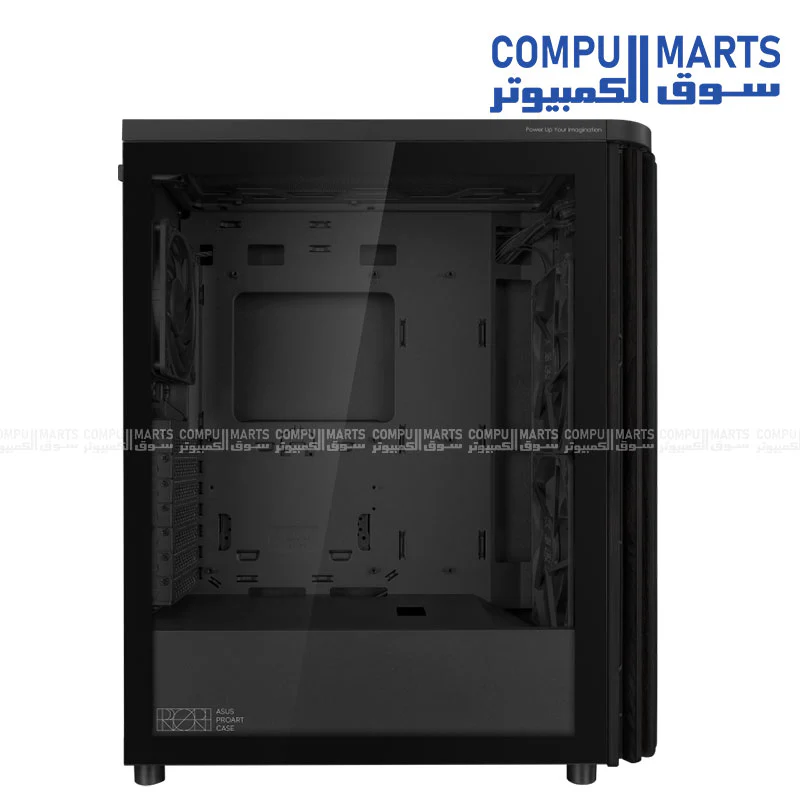 ASUS ProArt PA401 Wood Edition – ATX Case with Tempered Glass Panel, Dual 160mm Front Fans, USB-C, Dust Filters - Image 3