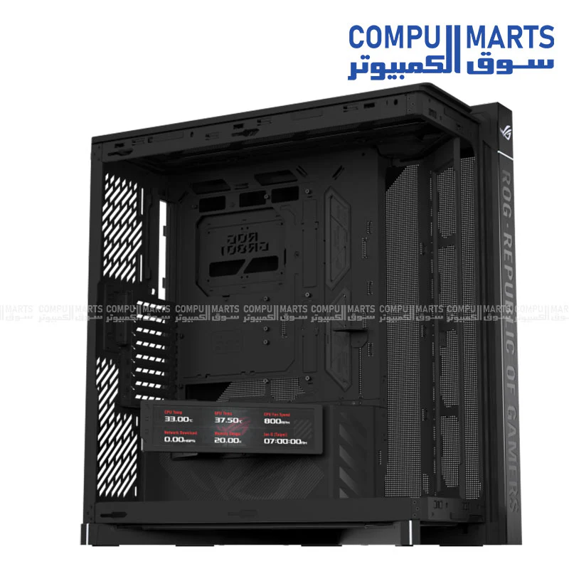 ASUS ROG Cronox EATX Full Tower Panoramic Gaming Case – 9.2” LCD Display, Dual 360mm Radiator Support, Up to 400mm GPU, Hidden Connector Ready - Image 3