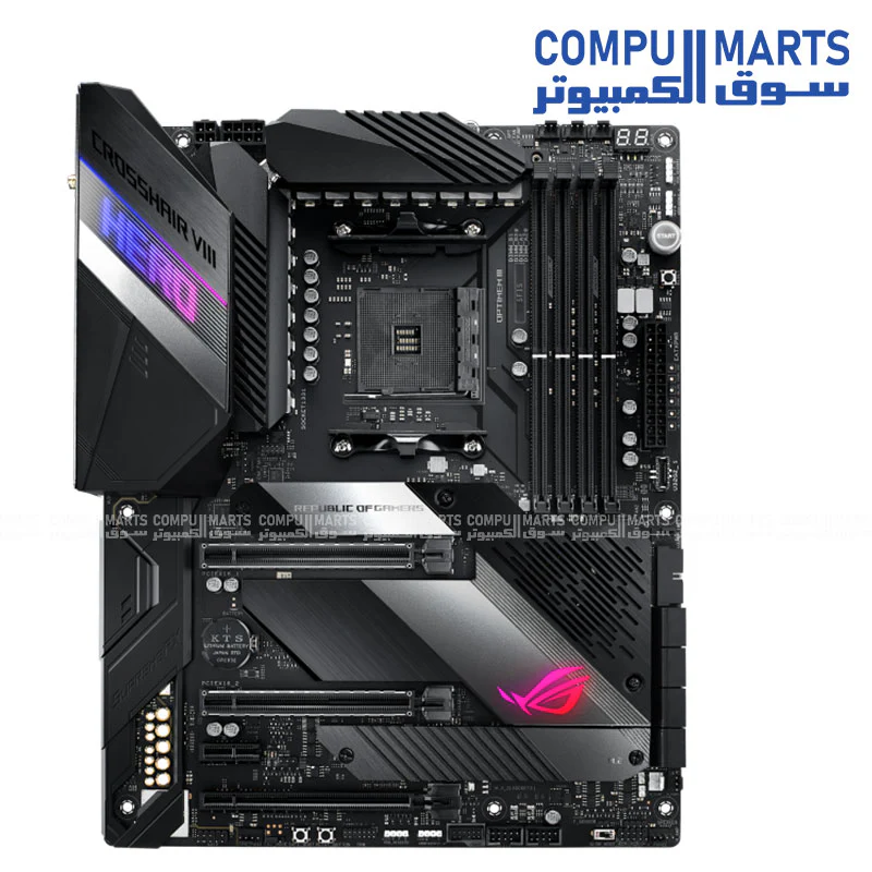 ASUS ROG Crosshair VIII Hero (Wi-Fi) X570 ATX Gaming Motherboard – AM4 Socket, PCIe 4.0, Wi-Fi 6, Aura Sync RGB - Image 2