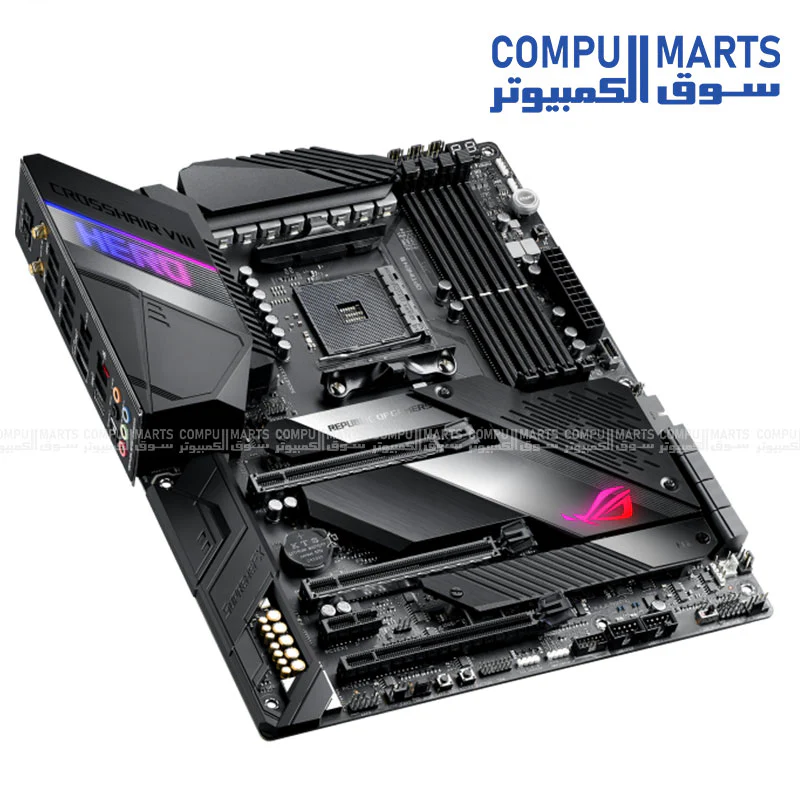 ASUS ROG Crosshair VIII Hero (Wi-Fi) X570 ATX Gaming Motherboard – AM4 Socket, PCIe 4.0, Wi-Fi 6, Aura Sync RGB - Image 3