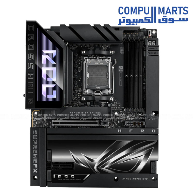 ASUS ROG Crosshair X870E Hero BTF – AM5 Motherboard – X870E Chipset – DDR5 256GB – WiFi 7 – USB4 – PCIe 5.0 – ATX - Image 2