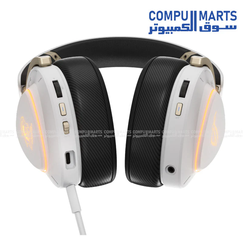 ASUS A703 ROG Delta II-KJP Wireless Gaming Headset – 2.4GHz + Bluetooth + 3.5mm, 50mm Titanium Drivers, RGB Aura, 1800mAh Battery - Image 4