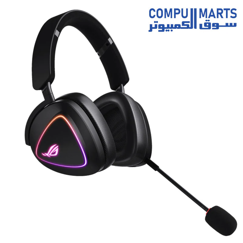 ASUS ROG Delta II Wireless Gaming Headset (BT, ROG SpeedNova 2.4GHz, 3.5mm, 50mm Titanium-Plated Drivers, 10mm Super-Wideband Mic, 110HR Battery, DualFlow Audio, for PC, Switch, PS5, Xbox) - Image 2