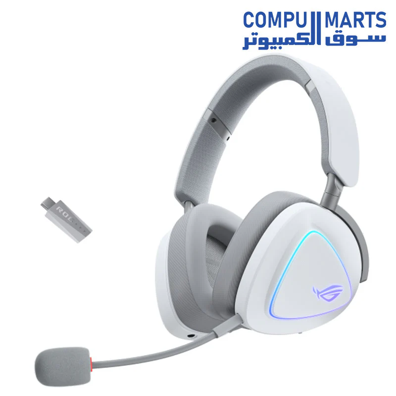 ASUS ROG Delta II Wireless Gaming Headset (BT, ROG SpeedNova 2.4GHz, 3.5mm, 50mm Titanium-Plated Drivers, 10mm Super-Wideband Mic, 110HR Battery, DualFlow Audio, for PC, Switch, PS5, Xbox) - Image 3