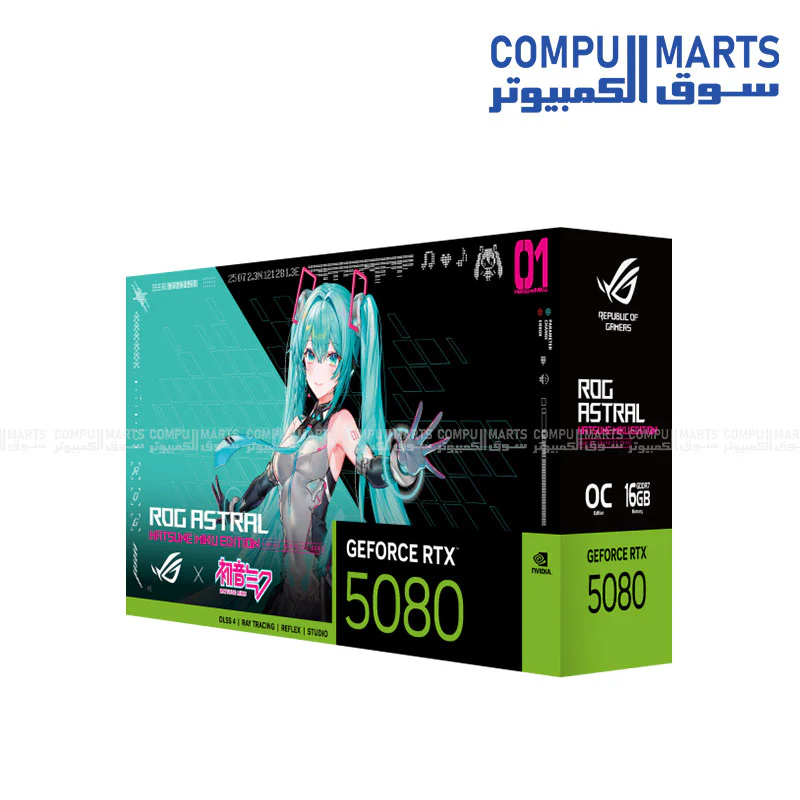 ASUS ROG Astral GeForce RTX 5080 16GB OC Hatsune Miku Edition Graphics Card - Image 4