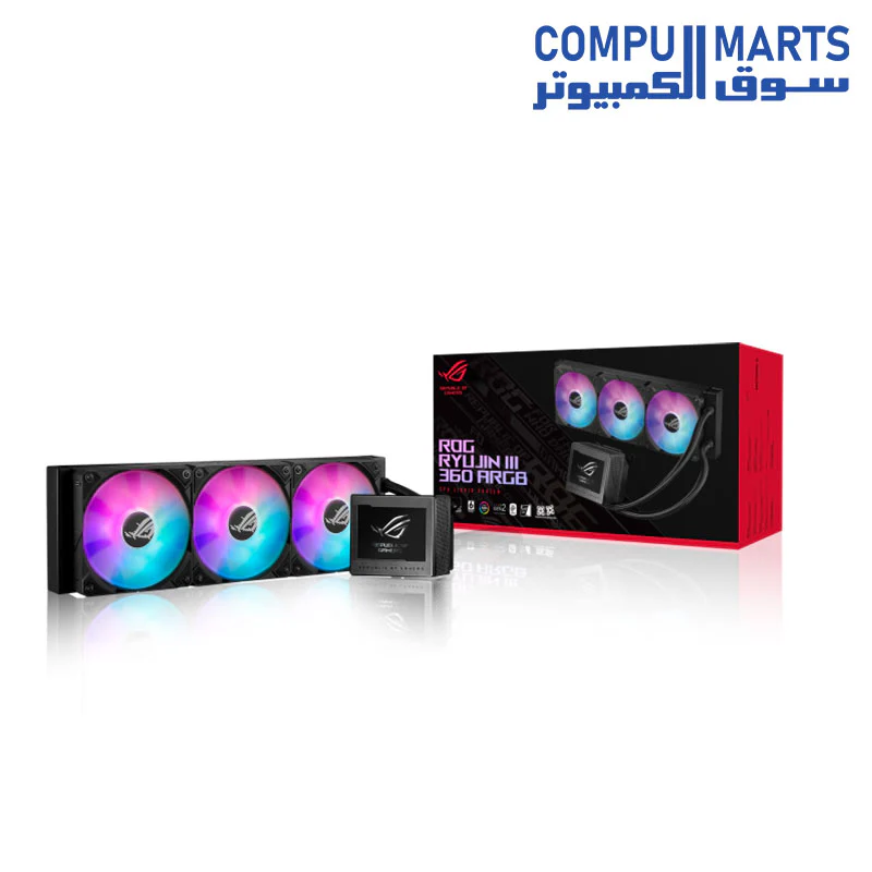 Asus ROG RYUJIN III 360 AIO Liquid CPU Cooler with 3.5" LCD Display ARGB - Image 4