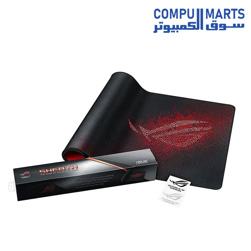 Mouse Pad ASUS ROG Sheath Extended Gaming - Ultra-Smooth Surface for Pixel-Precise Mouse Control | Durable Anti-Fray Stitching | Non-Slip Rubber Base | Light & Portable, BLACK - Image 2
