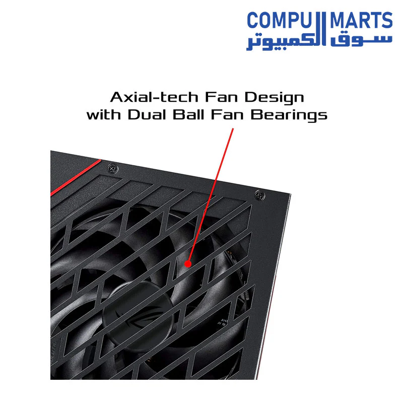 ASUS ROG Strix 750G Fully Modular 80 Plus Gold 750W ATX Power Supply with 0dB Axial Tech Fan - Image 4