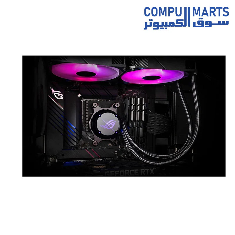 ASUS ROG STRIX LC II 240 ARGB CPU Liquid Cooler – AIO 240mm Radiator – Intel & AMD Support - Image 7