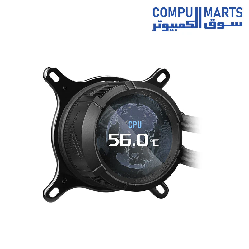 Asus ROG STRIX LC III 360 ARGB LCD Liquid CPU Cooler, 360mm, 7th Gen v2 Asetek Pump, ARGB Fans, Customisable LCD Display, Rotatable Water Block, - Image 4