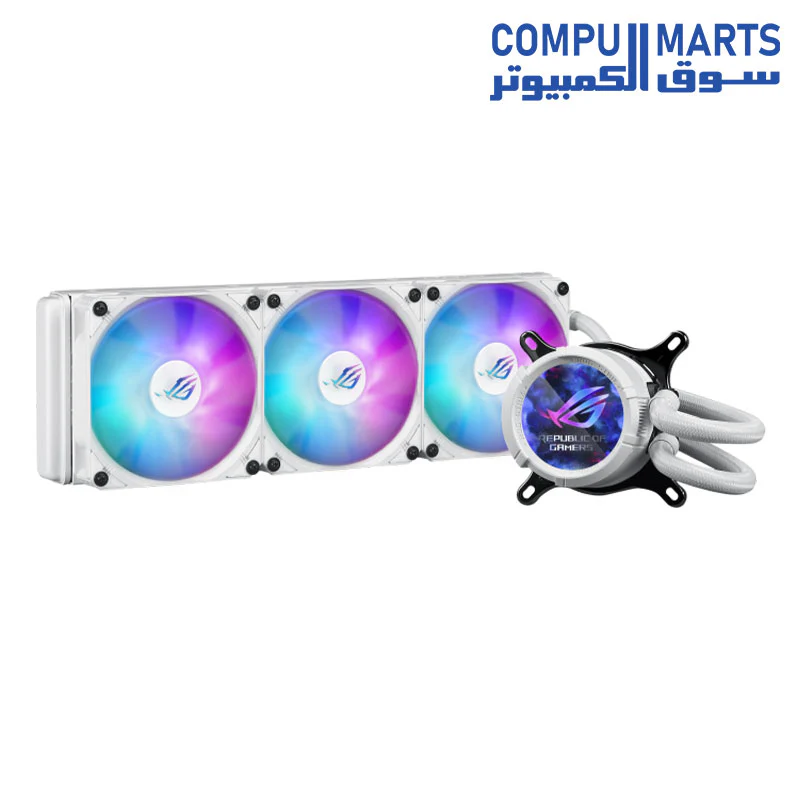 Asus ROG STRIX LC III 360 ARGB LCD Liquid CPU Cooler, 360mm, 7th Gen v2 Asetek Pump, ARGB Fans, Customisable LCD Display, Rotatable Water Block, - Image 7