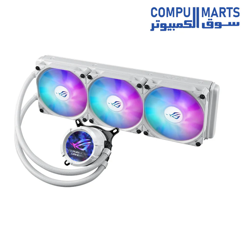 Asus ROG STRIX LC III 360 ARGB LCD Liquid CPU Cooler, 360mm, 7th Gen v2 Asetek Pump, ARGB Fans, Customisable LCD Display, Rotatable Water Block, - Image 8