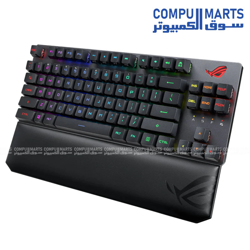 ASUS X807 ROG Strix Scope RX TKL Wireless Deluxe Gaming Keyboard – RX Red/Blue Optical Switch, 2.4GHz + Bluetooth 5.2, Per-Key RGB, 80% Layout - Image 2