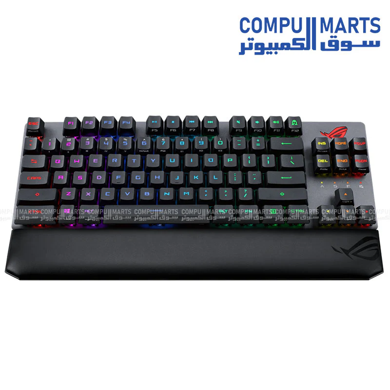 ASUS X807 ROG Strix Scope RX TKL Wireless Deluxe Gaming Keyboard – RX Red/Blue Optical Switch, 2.4GHz + Bluetooth 5.2, Per-Key RGB, 80% Layout - Image 3