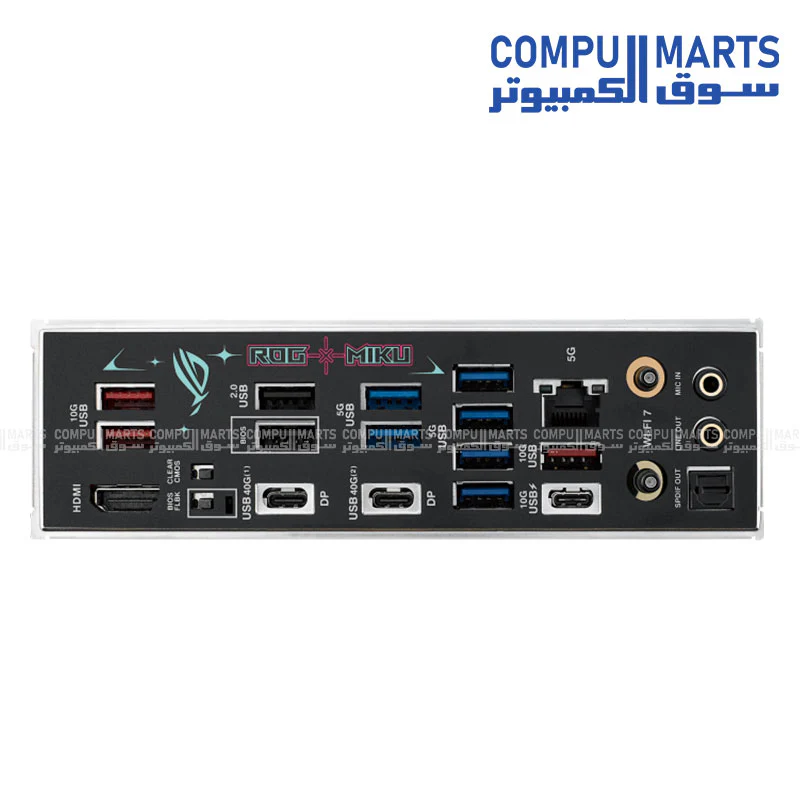 ASUS ROG STRIX X870E-H GAMING WIFI7 HATSUNE MIKU EDITION – AM5, PCIe 5.0, USB4, DDR5 8000+, 4x M.2, 5Gb LAN, Wi-Fi 7, Aura Sync, ATX - Image 4