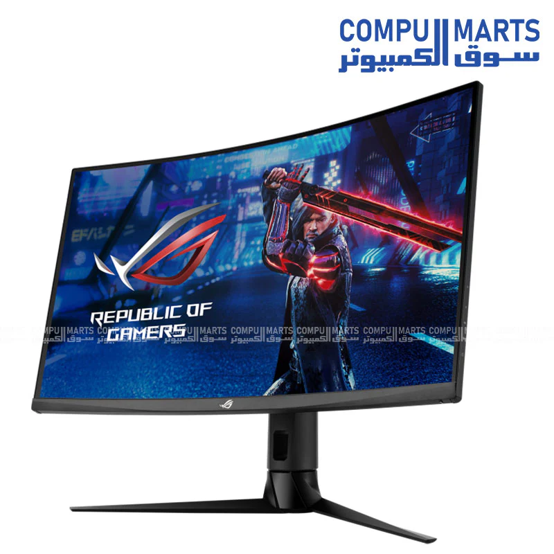 ASUS ROG Strix XG32VC Gaming Monitor – 31.5" 2K QHD 170Hz, 1ms MPRT, 1800R Curve, VA Panel, HDR10, FreeSync Premium Pro, USB-C, KVM, Aura Sync - Image 2