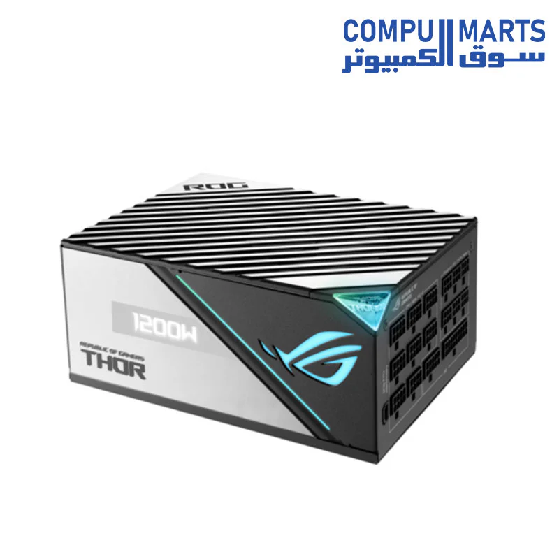 Asus Rog Thor 1200P2 1200W Platinum II ATX Power Supply Unit — 80Plus Platinum Efficiency, ARGB Aura Sync, 100-240Vac AC Input Range - Image 2