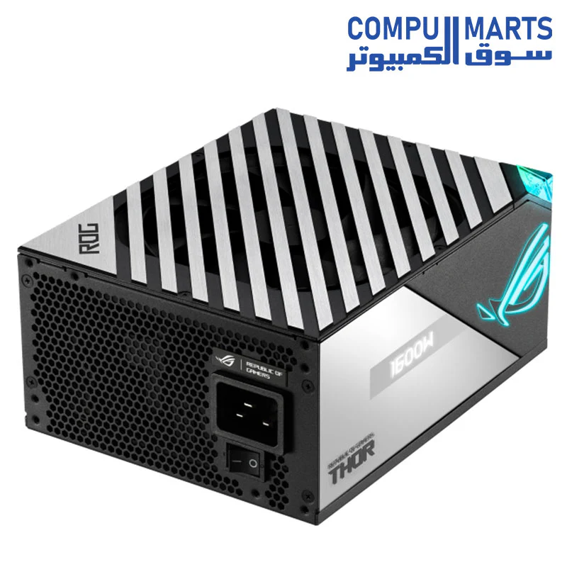 ASUS ROG Thor 1600W Titanium (1600 Watt, Fully Modular Power Supply, 80+ Titanium, Lambda A++ Certified, GaN MOSFETs, Digital Power Control, ROG heatsinks, 135mm PWM Fan, 0dB Mode, OLED Panel) - Image 4