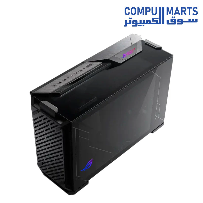 ASUS ROG Z11 Mini-ITX/DTX Gaming Case with Patented 11° Tilt Design, Compatible with ATX Power Supply,3-Slot Graphics, Front I/O USB 3.2 Gen 2 Type-C, 2x USB 3.2 Gen 1 Type-A and ARGB Control Button - Image 4